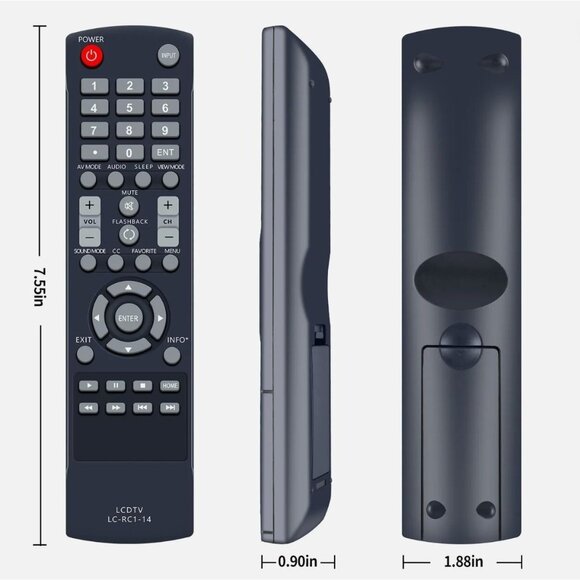 SHARP LCD TV REMOTE CONTROL LC-RC1-14 LC-RC1-14 Tested WORKS LC-50LB150U LC-50L - Picture 1 of 7